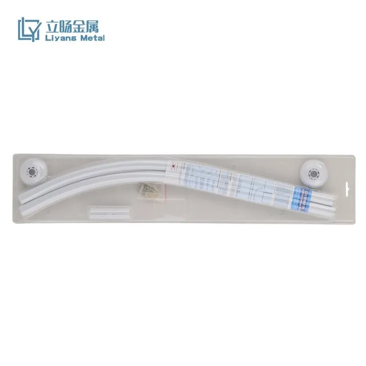 Double Rod Curved Shower Curtain