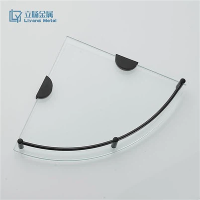 Prateleira de canto preta para banheiro