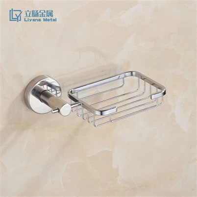 Suporte de sabonete em aço inoxidável montado na parede