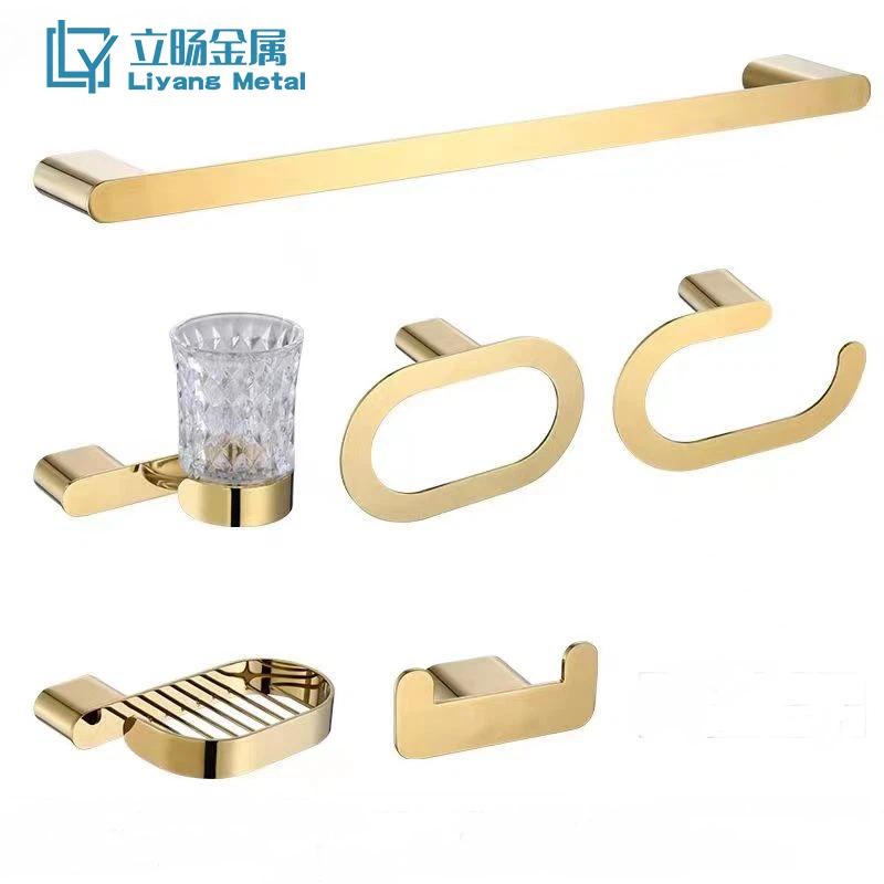 Conjuntos de ferragens para banheiro dourados